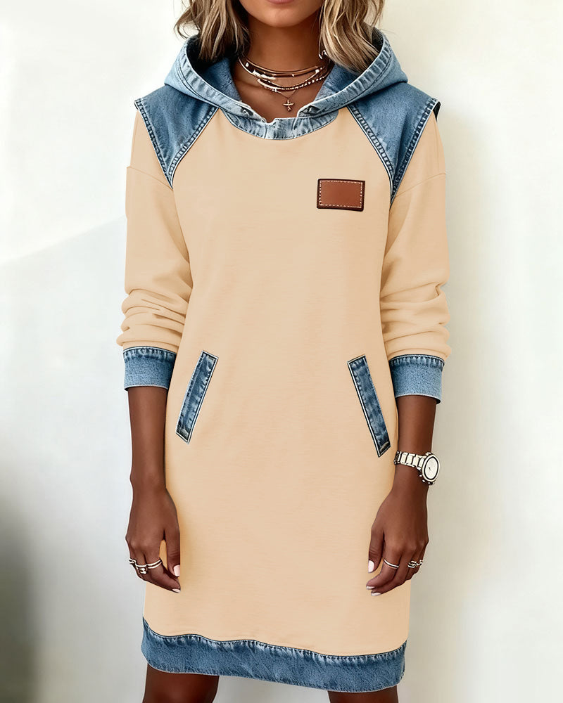 Maelis | Robe casual à détails denim