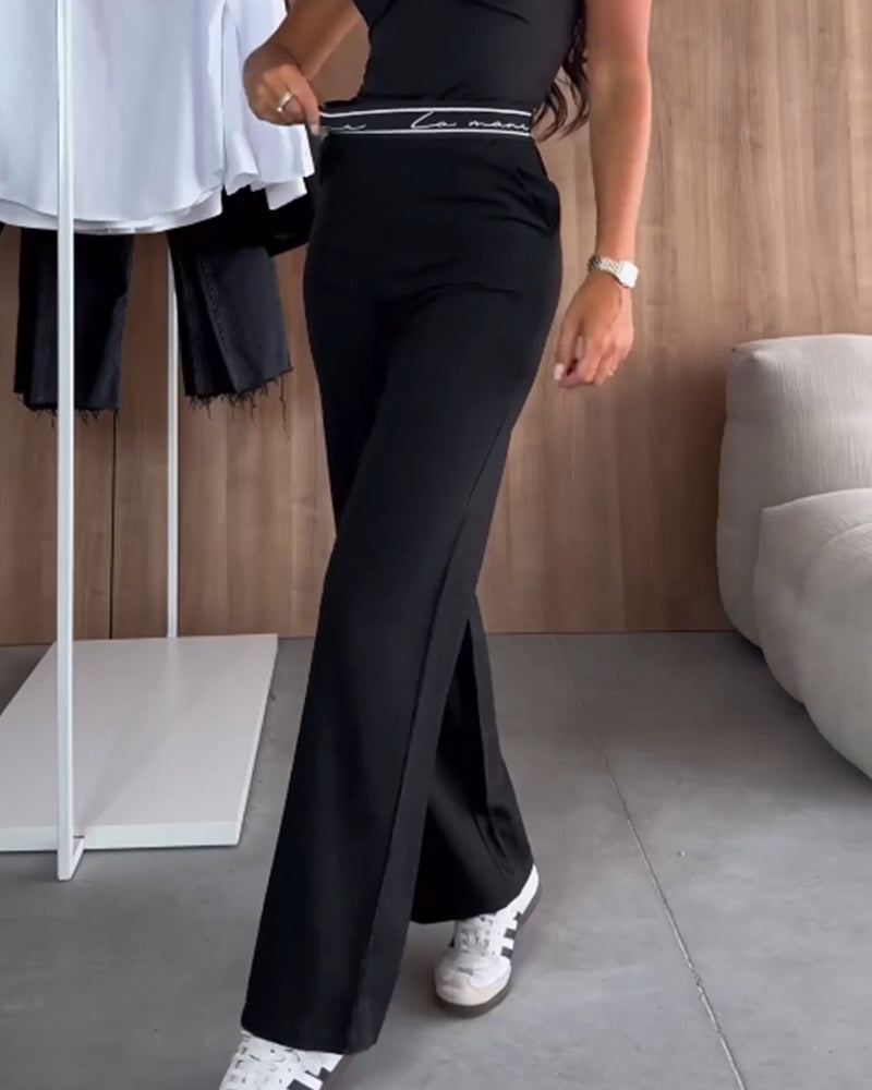 Lia | Pantalon à taille stretch