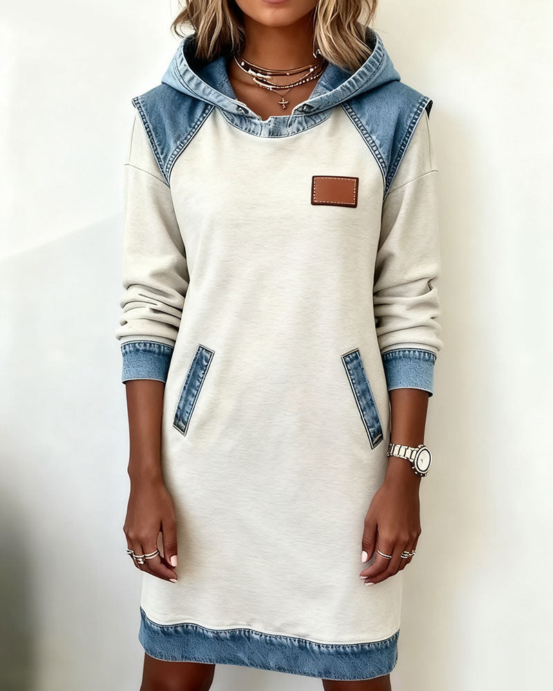 Maelis | Robe casual à détails denim