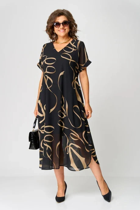 Josiane | Robe chic à manches courtes