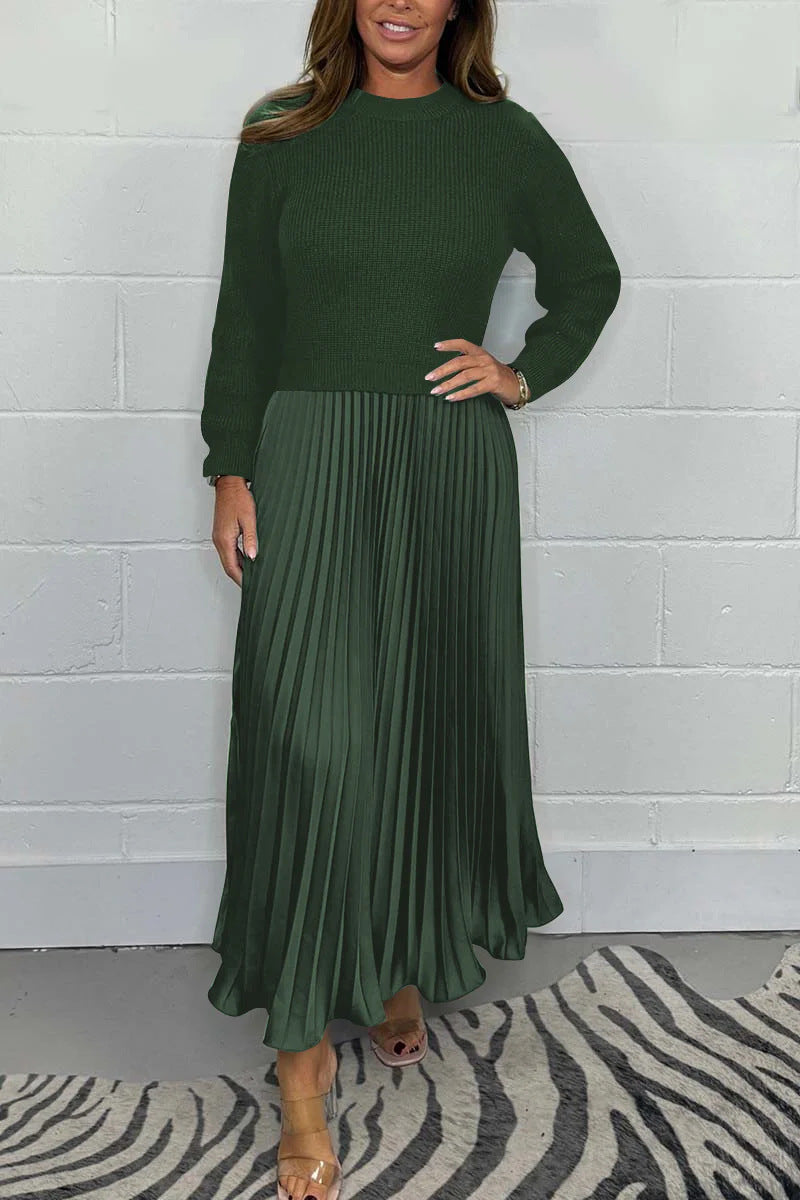 Camélia | Ensemble pull & jupe plissée