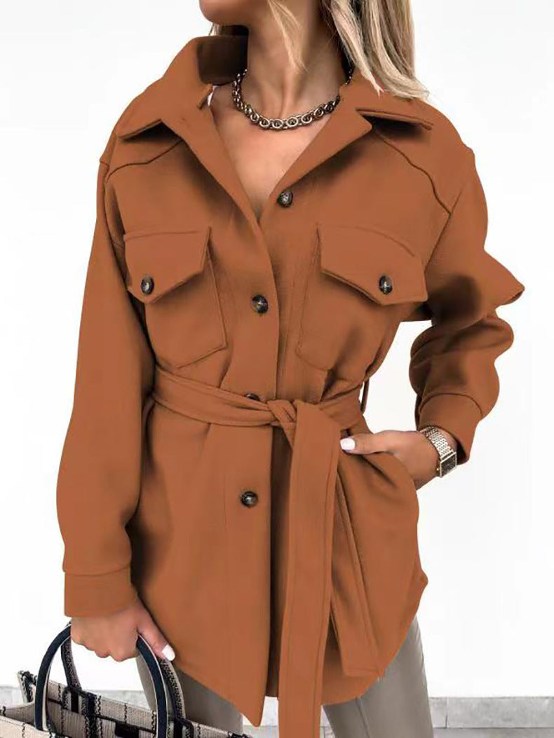 Daphné | Veste chic à boutons et col chemise