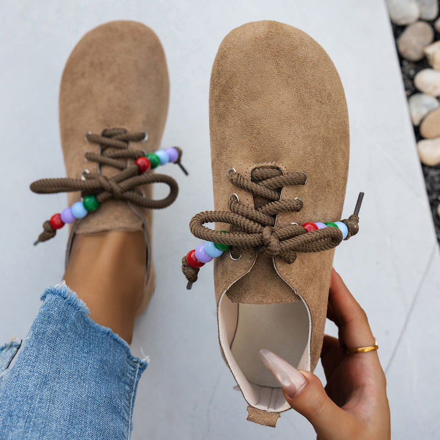 Sidonie | Mocassins en suédine à détail perlé