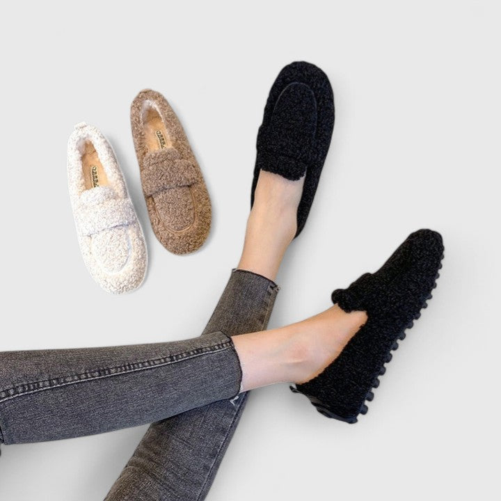 Louna | Mocassins en peluche douce